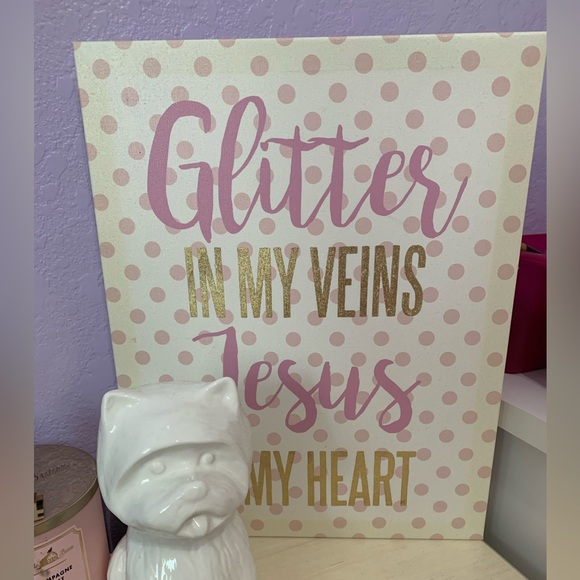 Other - Glitter in my veins Jesus in my heart Decal